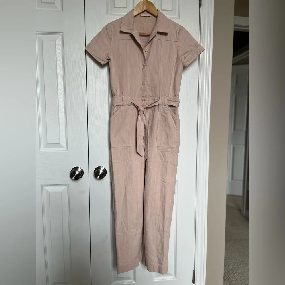 Sessun Jumpsuit Desert Cloud Short sleeved Elastic Belted Waist Sz EU 34 - Picture 2 of 16